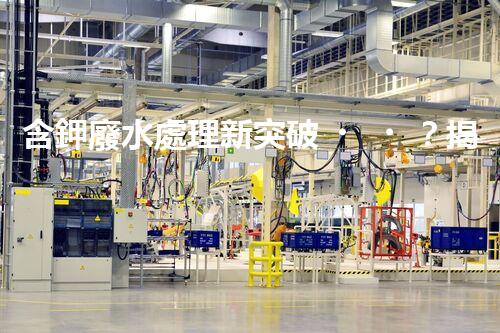 含鉀廢水處理新突破？揭秘鉀元素回收的以后之路！
